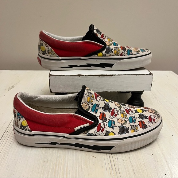 Vans Customs Off The Wall Dog And Car Macaroon Print Shows Size Women 5 Men 3.5 - Picture 2 of 7